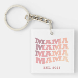 Gepersonaliseerde gevestigde mama sleutelhanger