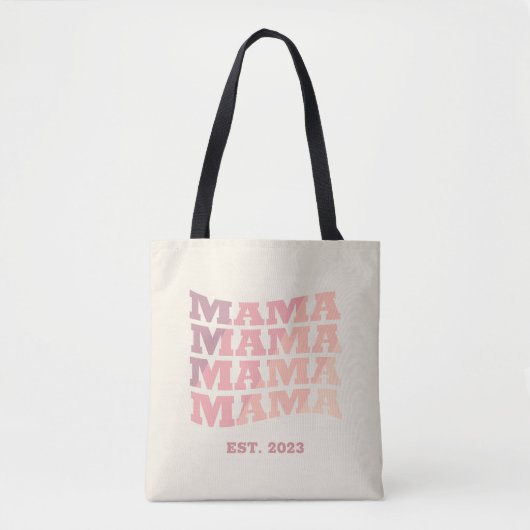 Gepersonaliseerde gevestigde mama tote bag (Voorkant)