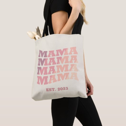 Gepersonaliseerde gevestigde mama tote bag (Dichtbij)