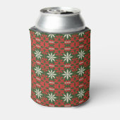 Gepersonaliseerde gevierde Kerstmis/winter Blikjeskoeler (Blikje Achterkant)