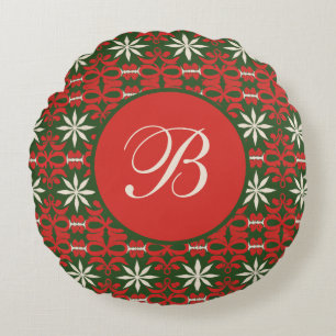 Gepersonaliseerde gevierde Kerstmis/winter Rond Kussen