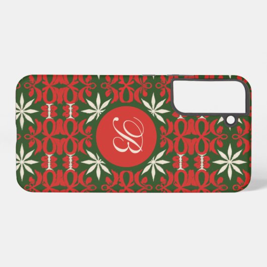 Gepersonaliseerde gevierde Kerstmis/winter Samsung Galaxy Hoesje (Achterkant horizontaal)