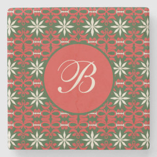 Gepersonaliseerde gevierde Kerstmis/winter Stenen Onderzetter