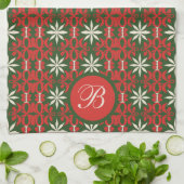 Gepersonaliseerde gevierde Kerstmis/winter Theedoek (Gevouwen)