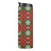 Gepersonaliseerde gevierde Kerstmis/winter Thermosbeker (Geroteerd rechts)