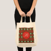 Gepersonaliseerde gevierde Kerstmis/winter Tote Bag (Voorkant (product))
