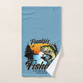 Gepersonaliseerde Geviste vissenforel Bad Handdoek (Handdoek)