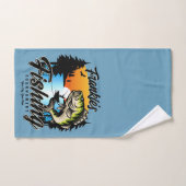 Gepersonaliseerde Geviste vissenforel Bad Handdoek (Handdoek)