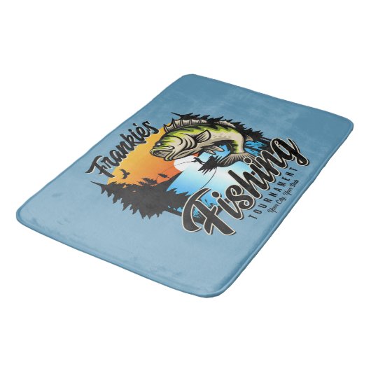 Gepersonaliseerde Geviste vissenforel Badmat (Gekanteld)