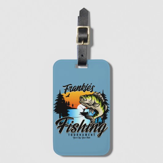 Gepersonaliseerde Geviste vissenforel Bagagelabel (Voorkant (verticaal))
