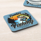 Gepersonaliseerde Geviste vissenforel Bier Onderzetter (Linkerzijde)