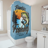 Gepersonaliseerde Geviste vissenforel Douchegordijn (In situ)