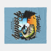 Gepersonaliseerde Geviste vissenforel Fleece Deken (Voorkant (Horizontaal))
