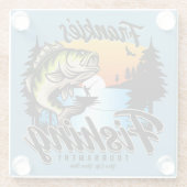 Gepersonaliseerde Geviste vissenforel Glazen Onderzetter (Achterkant)