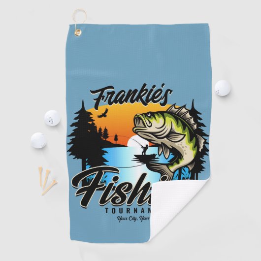 Gepersonaliseerde Geviste vissenforel Golfhanddoek (Insitu)