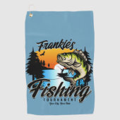 Gepersonaliseerde Geviste vissenforel Golfhanddoek (Voorkant)