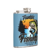 Gepersonaliseerde Geviste vissenforel Heupfles (Rechts)