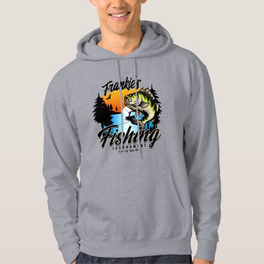 Gepersonaliseerde Geviste vissenforel Hoodie (Voorkant)