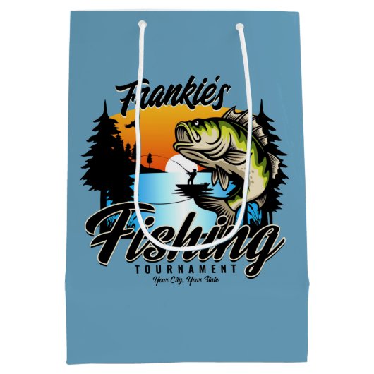 Gepersonaliseerde Geviste vissenforel Medium Cadeauzakje (Achterkant)