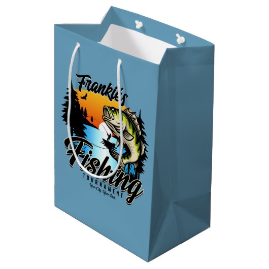 Gepersonaliseerde Geviste vissenforel Medium Cadeauzakje (Achterkant Gekanteld)