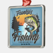 Gepersonaliseerde Geviste vissenforel Metalen Ornament (Links)