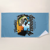 Gepersonaliseerde Geviste vissenforel Strandlaken (Voorkant)