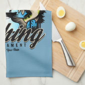 Gepersonaliseerde Geviste vissenforel Theedoek (Quarter Fold)