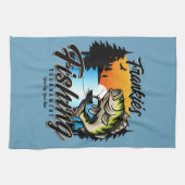 Gepersonaliseerde Geviste vissenforel Theedoek (Horizontaal)