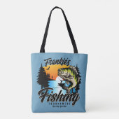Gepersonaliseerde Geviste vissenforel Tote Bag (Achterkant)