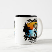 Gepersonaliseerde Geviste vissenforel Tweekleurige Koffiemok (Voorkant rechts)