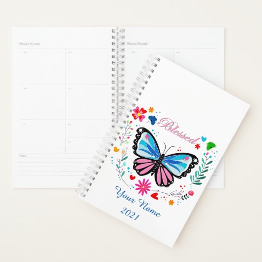 Gepersonaliseerde gevlekte vlinder planner (Display)