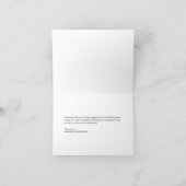 Gepersonaliseerde Gevouwen Zwart en Goud Dank u Ka Bedankkaart (Binnen)