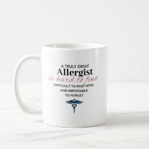 Gepersonaliseerde geweldige allergoloog citaat koffiemok