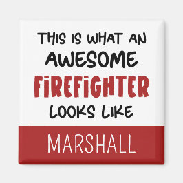 Gepersonaliseerde Geweldige brandweerman Grappige  Magneet