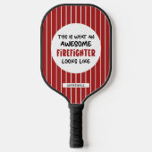 Gepersonaliseerde Geweldige brandweerman Grappige  Pickleball Paddle (Voorkant)