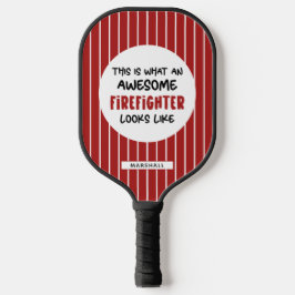 Gepersonaliseerde Geweldige brandweerman Grappige  Pickleball Paddle