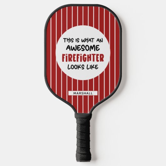 Gepersonaliseerde Geweldige brandweerman Grappige Pickleball Paddle (Voorkant)