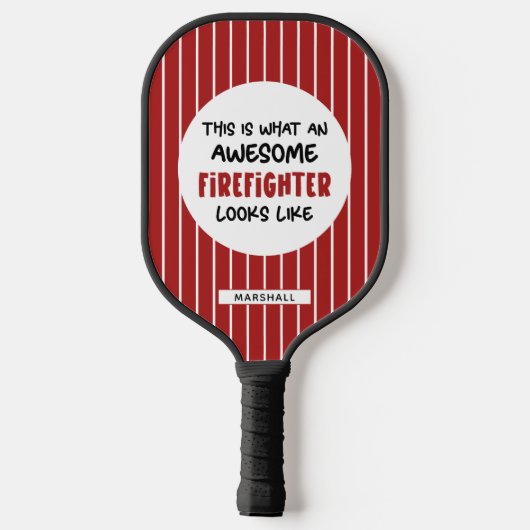 Gepersonaliseerde Geweldige brandweerman Grappige  Pickleball Paddle (Achterkant)