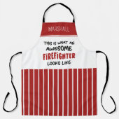 Gepersonaliseerde Geweldige brandweerman Grappige  Schort (Voorkant)