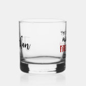 Gepersonaliseerde Geweldige brandweerman Grappige  Whisky Glas (Rechts)