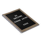 Gepersonaliseerde Geweldige Letterboard Style Noti Notitieboek (Rechterzijde)
