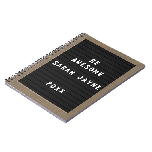 Gepersonaliseerde Geweldige Letterboard Style Noti Notitieboek (Linkerzijde)