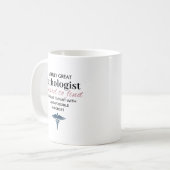 Gepersonaliseerde geweldige patholoog citaat koffiemok (Voorkant links)