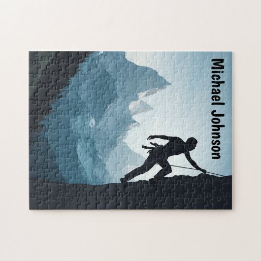 Gepersonaliseerde Geweldige rotsklimmen Legpuzzel (Horizontaal)