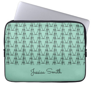 Gepersonaliseerde, Geweldige silhouet kokospalmen Laptop Sleeve