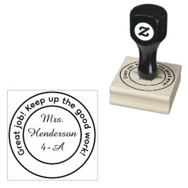 Gepersonaliseerde geweldige werkleraar rubberstempel