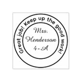 Gepersonaliseerde geweldige werkleraar rubberstempel (Afrduk)