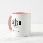 Gepersonaliseerde geworteld in Christ Christelijk  Mok (Voorkant links)