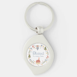 Gepersonaliseerde Gezegend Gezellig Country Cottag Sleutelhanger