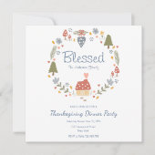 Gepersonaliseerde Gezegende Dankbare Dinner Party (Voorkant)